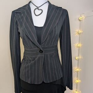 Y2K Pink Pinstripe Blazer